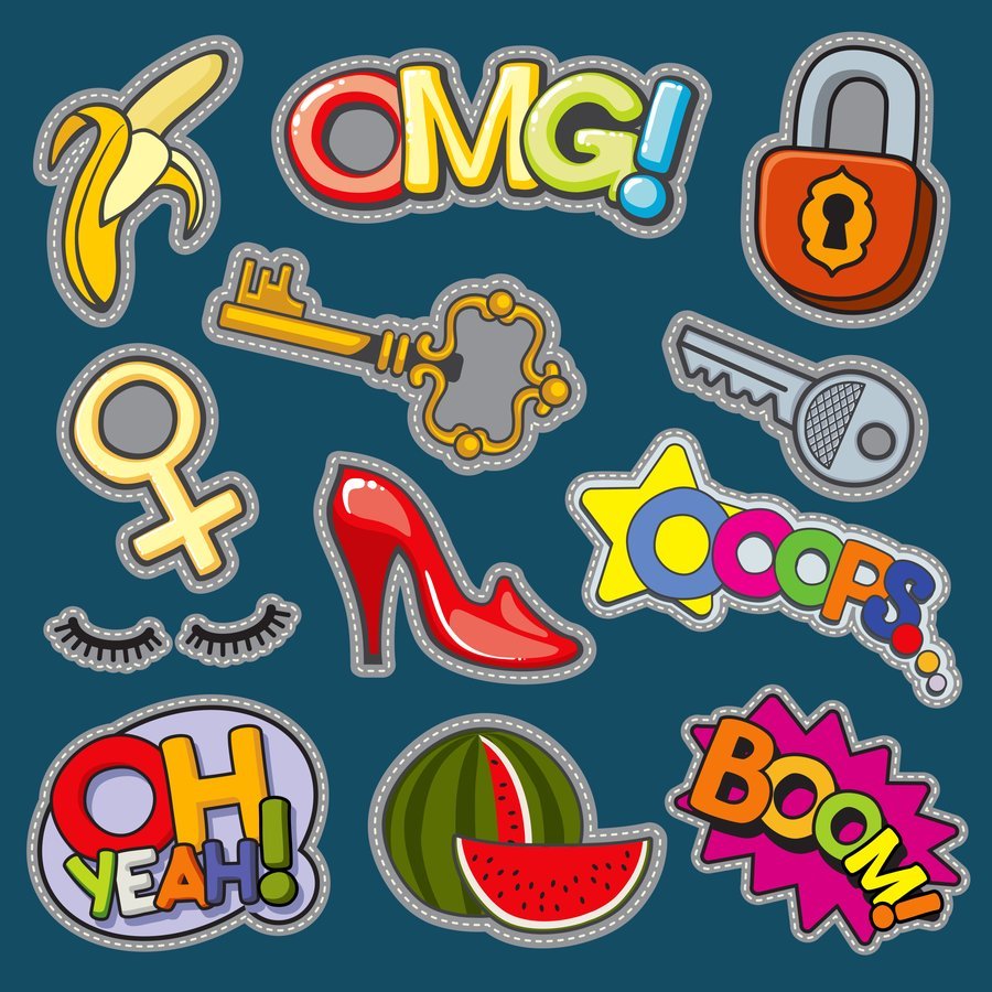 Applique example badge artwork